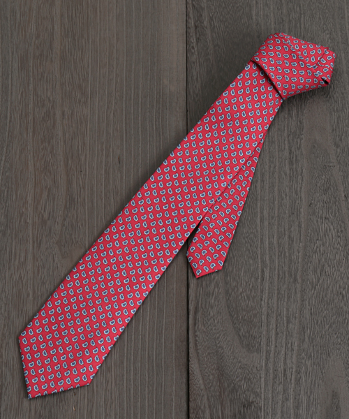Tootal（トゥータル）の「英国老舗ブランド 100% シルクネクタイ タイニーペイズリー（ネクタイ・メンズ・スカイブルー/ネイビー/レッド/グリーン/コバルトブルー・FREE）」の5枚目の写真