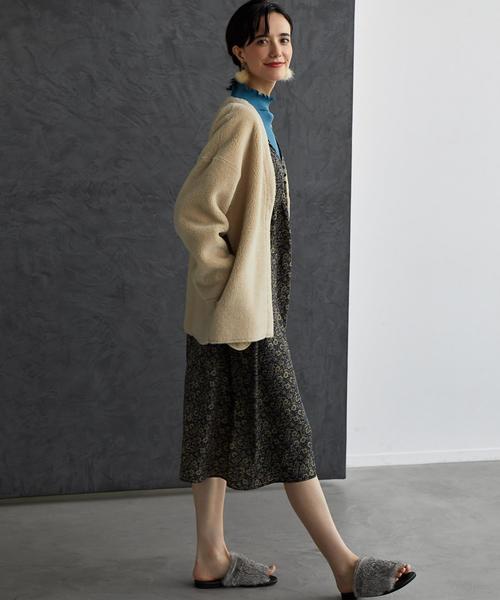 green label relaxing（グリーンレーベルリラクシング）の「[WEB限定] CF ボア 2WAY コート SHORT ◆（その他アウター・レディース・モカ/ナチュラル・36/38）」の21枚目の写真