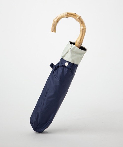 salle de bal（サルデバル）の「晴雨兼用傘 / 竹手ムジ 折りたたみ傘 27570 SGT（折りたたみ傘・レディース・ブラック/ネイビー/ピンク/ベージュ/オフホワイト・FREE）」の4枚目の写真