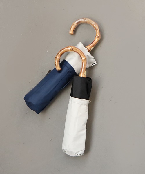 salle de bal（サルデバル）の「晴雨兼用傘 / 竹手ムジ 折りたたみ傘 27570 SGT（折りたたみ傘・レディース・ブラック/ネイビー/ピンク/ベージュ/オフホワイト・FREE）」の9枚目の写真