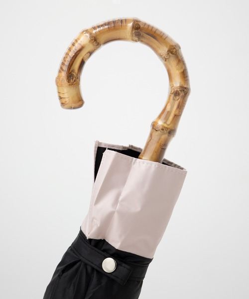 salle de bal（サルデバル）の「晴雨兼用傘 / 竹手ムジ 折りたたみ傘 27570 SGT（折りたたみ傘・レディース・ブラック/ネイビー/ピンク/ベージュ/オフホワイト・FREE）」の16枚目の写真