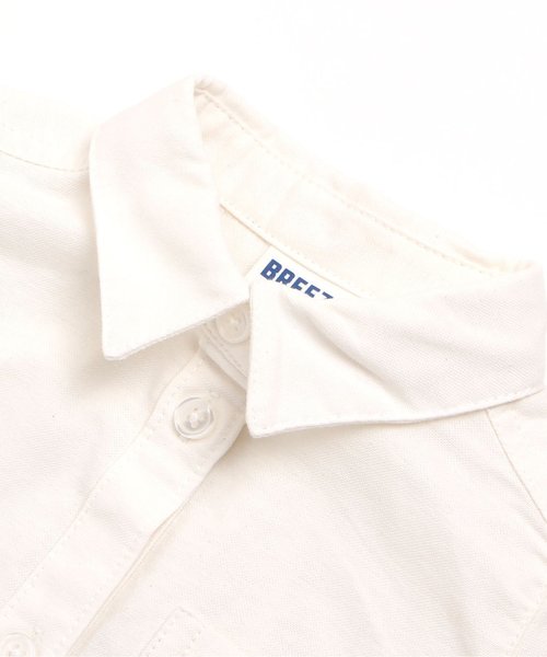 BREEZE(ブリーズ)の「ベスト付きシャツワンピース(シャツワンピース・キッズ・オフホワイト/ストライプ・80/90/95/100/110/120/130/140)」の14枚目の写真