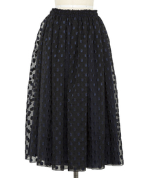 ドゥロワー ギャザースカート 38 25ss現行 完売品 ドゥロワー チェック フラワー ギャザー