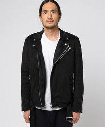 GOSTAR DE FUGA | フェイクスエードボアダブルライダースジャケット(ライダースジャケット)