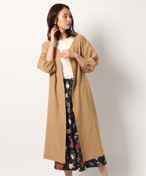 GLOBAL WORK（グローバルワーク）の「BIGシャツワンピース/778637（ワンピース・レディース・ベージュ/ネイビー/レッド・FREE）」の2枚目の写真