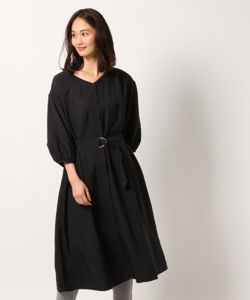 GLOBAL WORK（グローバルワーク）の「BIGシャツワンピース/778637（ワンピース・レディース・ベージュ/ネイビー/レッド・FREE）」の3枚目の写真