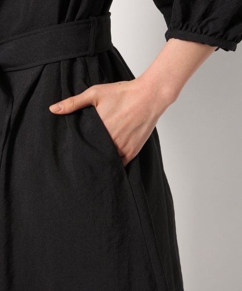 GLOBAL WORK（グローバルワーク）の「BIGシャツワンピース/778637（ワンピース・レディース・ベージュ/ネイビー/レッド・FREE）」の4枚目の写真