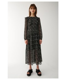 MOUSSY | FLOWER RUFFLE SLEEVE DRESS(ワンピース)