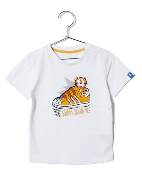adidas Originals（アディダスオリジナルス）の「アディダス ベビー キッズ Tシャツ 動物柄 2013 adidas I GRAPHIC TEE（Tシャツ/カットソー・キッズ・ブルー/ホワイト/ピンク・4T）」の2枚目の写真