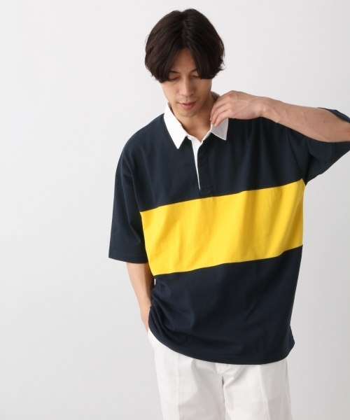 RAGEBLUE（レイジブルー）の「ラグビーシャツ/793080（ポロシャツ・メンズ・ネイビー/ホワイト/イエロー/グリーン・LARGE/MEDIUM/SMALL）」の4枚目の写真