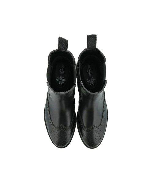 あしながおじさん（アシナガオジサン）の「〈あしながおじさん〉　サイドゴアレインブーツ　7301357（レインシューズ・レディース・ブラック/ダークブラウン・LL/S/M/L）」の7枚目の写真