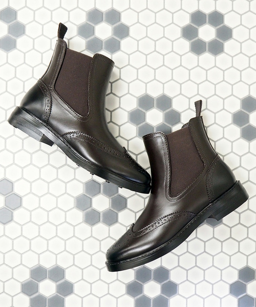 あしながおじさん（アシナガオジサン）の「〈あしながおじさん〉　サイドゴアレインブーツ　7301357（レインシューズ・レディース・ブラック/ダークブラウン・LL/S/M/L）」の9枚目の写真