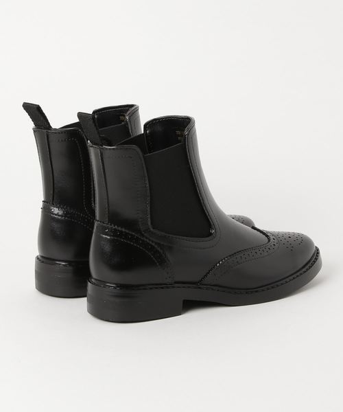 あしながおじさん（アシナガオジサン）の「〈あしながおじさん〉　サイドゴアレインブーツ　7301357（レインシューズ・レディース・ブラック/ダークブラウン・LL/S/M/L）」の11枚目の写真