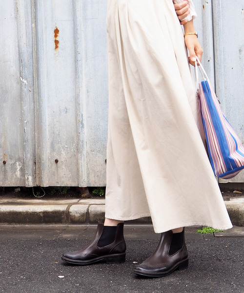 あしながおじさん（アシナガオジサン）の「〈あしながおじさん〉　サイドゴアレインブーツ　7301357（レインシューズ・レディース・ブラック/ダークブラウン・LL/S/M/L）」の13枚目の写真