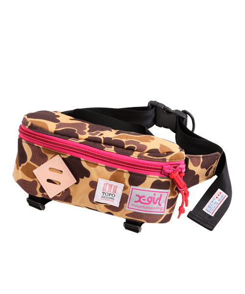 X-girl（エックスガール）の「X-girl TOPO DESIGNS MINI HIP PACK（ショルダーバッグ・レディース・マルチ/ブラック/カモフラージュ・ONE SIZE）」の3枚目の写真