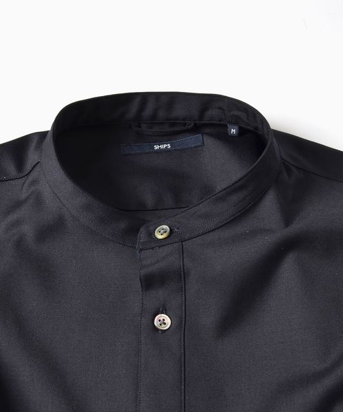 SHIPS(シップス)の「SC: ストレッチ ウール バンドカラー シャツ□(シャツ/ブラウス・メンズ・チャコールグレー/ネイビー・SMALL/MEDIUM/LARGE/X-LARGE)」の6枚目の写真