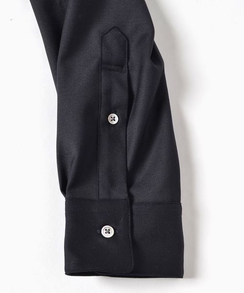 SHIPS(シップス)の「SC: ストレッチ ウール バンドカラー シャツ□(シャツ/ブラウス・メンズ・チャコールグレー/ネイビー・SMALL/MEDIUM/LARGE/X-LARGE)」の8枚目の写真
