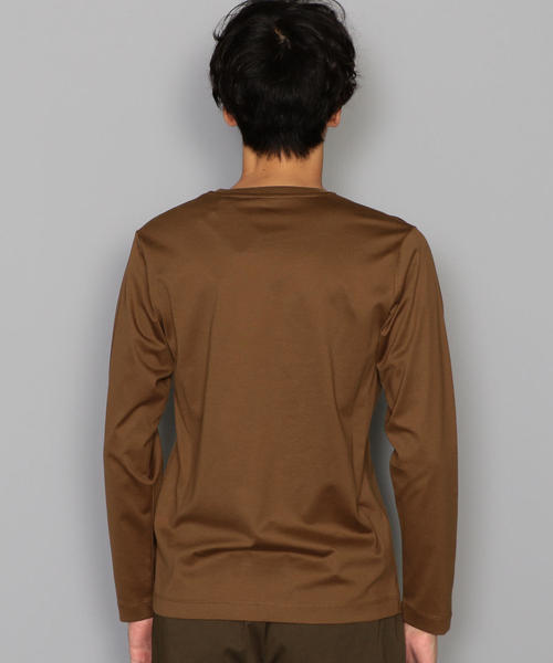 green label relaxing(グリーンレーベルリラクシング)の「CM オーガニック クリア Vネック LS カットソー ◆(Tシャツ/カットソー・メンズ・ホワイト/ブラック/ブラウン/パープル/グレー/ライラック・SMALL/MEDIUM/X-LARGE/LARGE)」の7枚目の写真