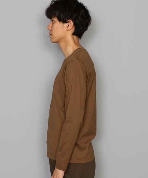 green label relaxing(グリーンレーベルリラクシング)の「CM オーガニック クリア Vネック LS カットソー ◆(Tシャツ/カットソー・メンズ・ホワイト/ブラック/ブラウン/パープル/グレー/ライラック・SMALL/MEDIUM/X-LARGE/LARGE)」の9枚目の写真