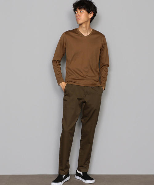 green label relaxing(グリーンレーベルリラクシング)の「CM オーガニック クリア Vネック LS カットソー ◆(Tシャツ/カットソー・メンズ・ホワイト/ブラック/ブラウン/パープル/グレー/ライラック・SMALL/MEDIUM/X-LARGE/LARGE)」の10枚目の写真