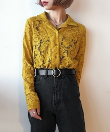 PAGEBOY | レトロレース開襟シャツ(シャツ/ブラウス)