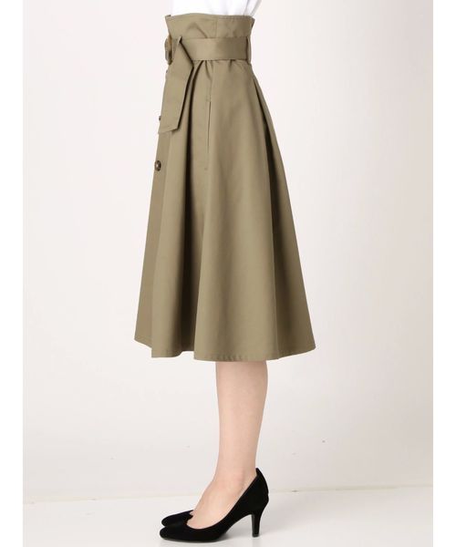 dazzlin（ダズリン）の「トレンチミモレスカート（スカート・レディース・ベージュ/ネイビー/カーキ/ブラウン・SMALL/MEDIUM）」の15枚目の写真