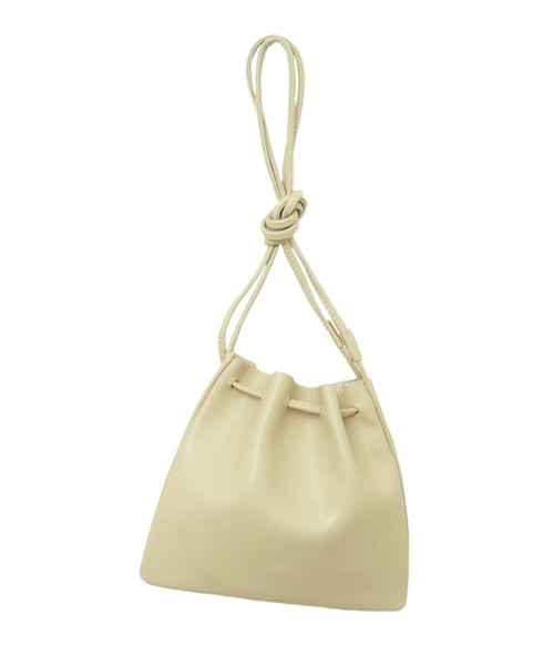 select MOCA（セレクトモカ）の「フェイクレザー巾着バッグ（ショルダーバッグ・レディース・ブラック/ベージュ/キャメル・FREE）」の21枚目の写真