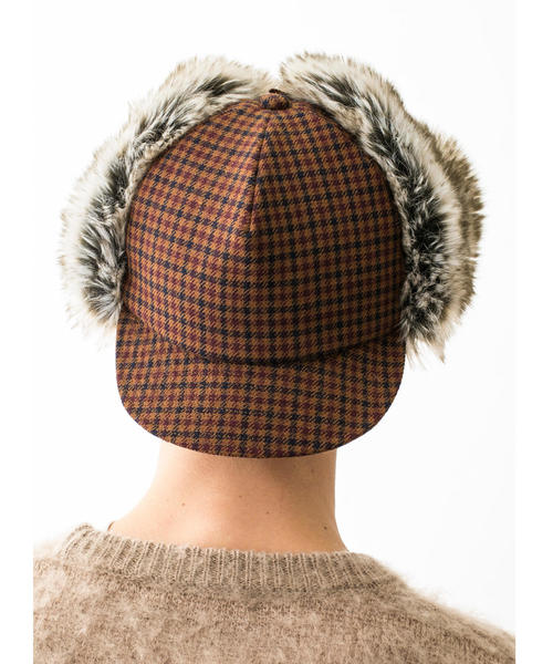 Nine Tailor（ナインテイラー）の「＜NINE TAILOR × monkey time＞ OUTSIDE CAP BR/フライトキャップ（キャップ・メンズ・ブラウン・FREE）」の6枚目の写真
