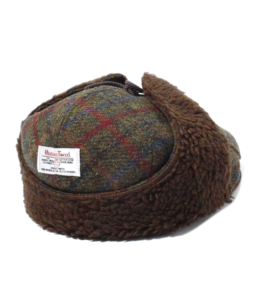 J.PRESS（ジェイプレス）の「ハリス耳あてボア（ハンチング/ベレー帽・メンズ・グリーン系4・F）」の3枚目の写真