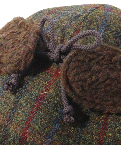 J.PRESS（ジェイプレス）の「ハリス耳あてボア（ハンチング/ベレー帽・メンズ・グリーン系4・F）」の5枚目の写真