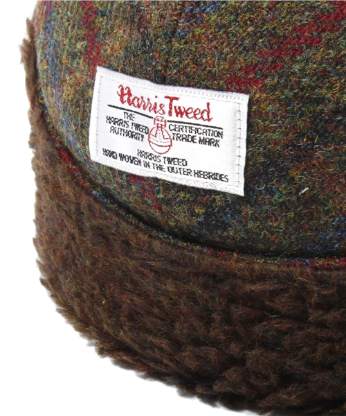 J.PRESS（ジェイプレス）の「ハリス耳あてボア（ハンチング/ベレー帽・メンズ・グリーン系4・F）」の6枚目の写真