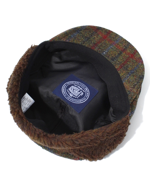 J.PRESS（ジェイプレス）の「ハリス耳あてボア（ハンチング/ベレー帽・メンズ・グリーン系4・F）」の8枚目の写真