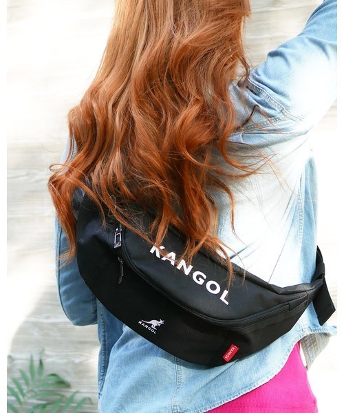 KANGOL(カンゴール)の「【KANGOL/カンゴール】 ウエストバッグ(ボディバッグ/ウエストポーチ・メンズ・ブラック/グレー/ラベンダー/ブラック×ホワイト/ベージュ・FREE)」の2枚目の写真