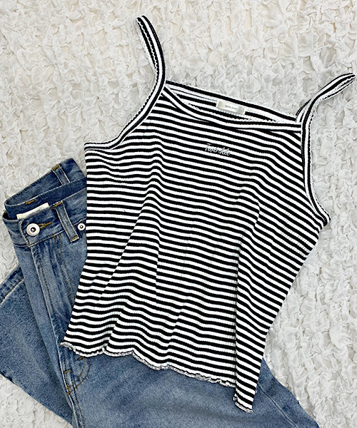 apres jour（アプレジュール）の「テレコロゴ刺繍キャミソール【ZOZOTOWN限定アイテム】（タンクトップ・レディース・ブルー/ラベンダー/その他/ブラック/オフホワイト/ベージュ/ブルー系その他・フリー）」の14枚目の写真