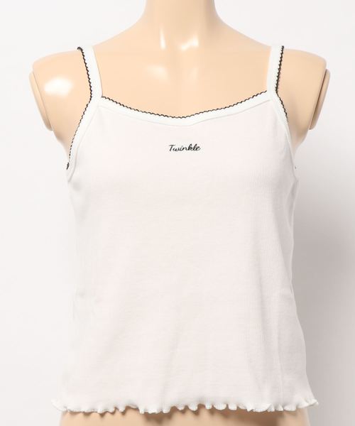 apres jour（アプレジュール）の「テレコロゴ刺繍キャミソール【ZOZOTOWN限定アイテム】（タンクトップ・レディース・ブルー/ラベンダー/その他/ブラック/オフホワイト/ベージュ/ブルー系その他・フリー）」の17枚目の写真