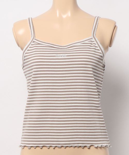 apres jour（アプレジュール）の「テレコロゴ刺繍キャミソール【ZOZOTOWN限定アイテム】（タンクトップ・レディース・ブルー/ラベンダー/その他/ブラック/オフホワイト/ベージュ/ブルー系その他・フリー）」の8枚目の写真