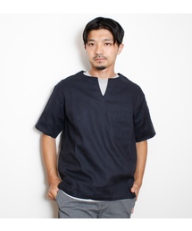 YELLOW RUBY�i�C�G���[���r�[�j�́uCotton Flax Pullover �Ȗ� �v���I�[�o�[�V���c�i�V���c/�u���E�X�j�v