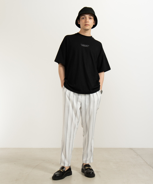 WEGO(ウィゴー)の「WEGO/ストライプペグトップアンクルパンツ(スラックス・メンズ・ブラック系その他3/ホワイト系その他4・LARGE/SMALL/MEDIUM)」の3枚目の写真