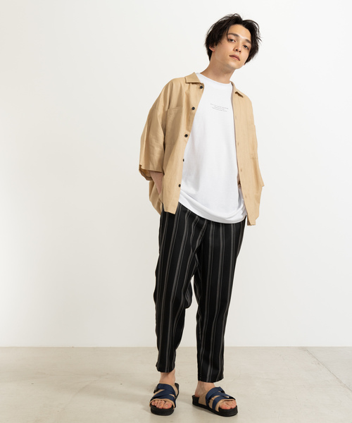 WEGO(ウィゴー)の「WEGO/ストライプペグトップアンクルパンツ(スラックス・メンズ・ブラック系その他3/ホワイト系その他4・LARGE/SMALL/MEDIUM)」の9枚目の写真