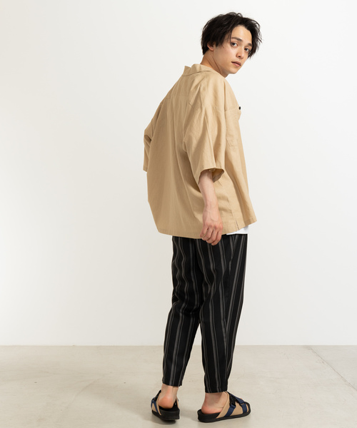 WEGO(ウィゴー)の「WEGO/ストライプペグトップアンクルパンツ(スラックス・メンズ・ブラック系その他3/ホワイト系その他4・LARGE/SMALL/MEDIUM)」の10枚目の写真