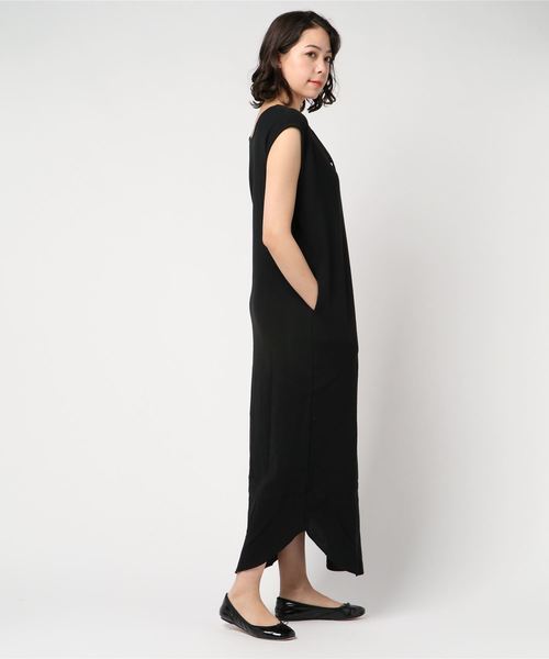 Aunt Marie's（アントマリーズ）の「AUNT MARIE'S ヘンリーネックハニカムワッフルノースリワンピース（ワンピース・レディース・ブラック/ブラウン/アイボリー・FREE）」の10枚目の写真