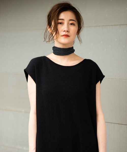 Aunt Marie's（アントマリーズ）の「AUNT MARIE'S ヘンリーネックハニカムワッフルノースリワンピース（ワンピース・レディース・ブラック/ブラウン/アイボリー・FREE）」の20枚目の写真