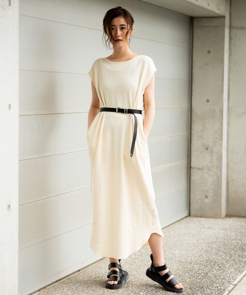 Aunt Marie's（アントマリーズ）の「AUNT MARIE'S ヘンリーネックハニカムワッフルノースリワンピース（ワンピース・レディース・ブラック/ブラウン/アイボリー・FREE）」の22枚目の写真