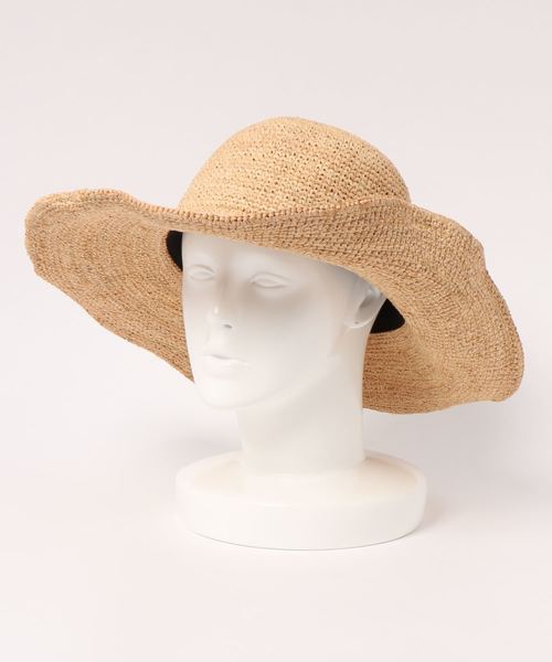 DouDou（ドゥドゥ）の「ツバ広HAT（ハット・レディース・ベージュ/ブラウン・FREE）」の2枚目の写真