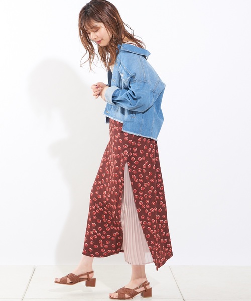 natural couture（ナチュラルクチュール）の「サイドプリーツキャミワンピース（ワンピース・レディース・ブラック/オートミール/ブラウン系その他/キャメル/ストライプ・FREE）」の9枚目の写真