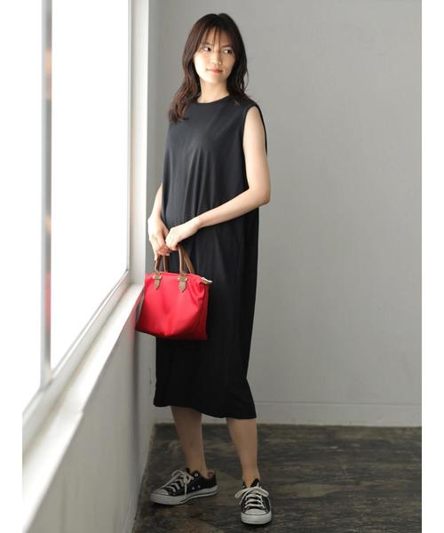 AMERICAN HOLIC(アメリカンホリック)の「・バックボリュームノースリワンピース(ワンピース・レディース・ブラック/ブルーグリーン/ダークベージュ・FREE)」の9枚目の写真