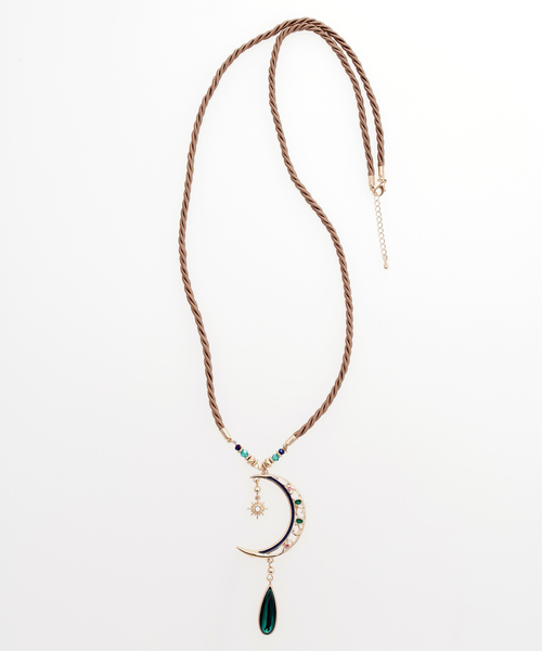 チャイハネ（チャイハネ）の「【チャイハネ】太陽と三日月ネックレス（ネックレス・レディース・ブラック/キャメル/ネイビー/ピンク/ターコイズブルー・FREE）」の8枚目の写真