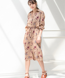 セール ブランド古着 Fifth フィフスのシャツワンピース 花柄 古着通販 Zozoused