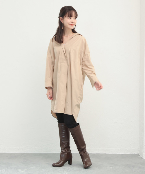 SESTO（セスト）の「スクエアトゥチャンキーヒールロングブーツ（ブーツ・レディース・ブラック/ダークブラウン/キャメル・S/LL/M/L/3L）」の7枚目の写真