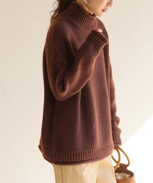 【HERCLOSET】バルキーローゲージロールハイネックニット